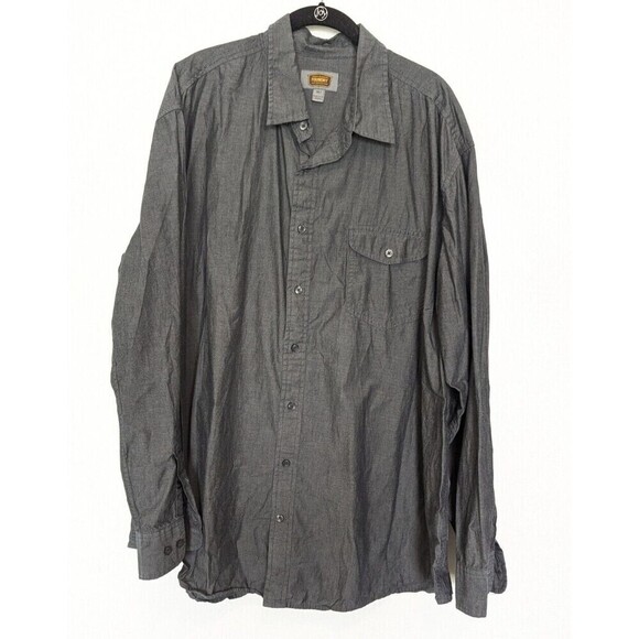 Foundry Shirt Mens Size 2XLT Tall Gray Button Down Long Sleeve Casual Career Top - Picture 1 of 9